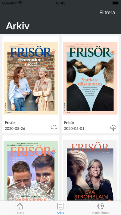Tidningen Frisör Screenshot