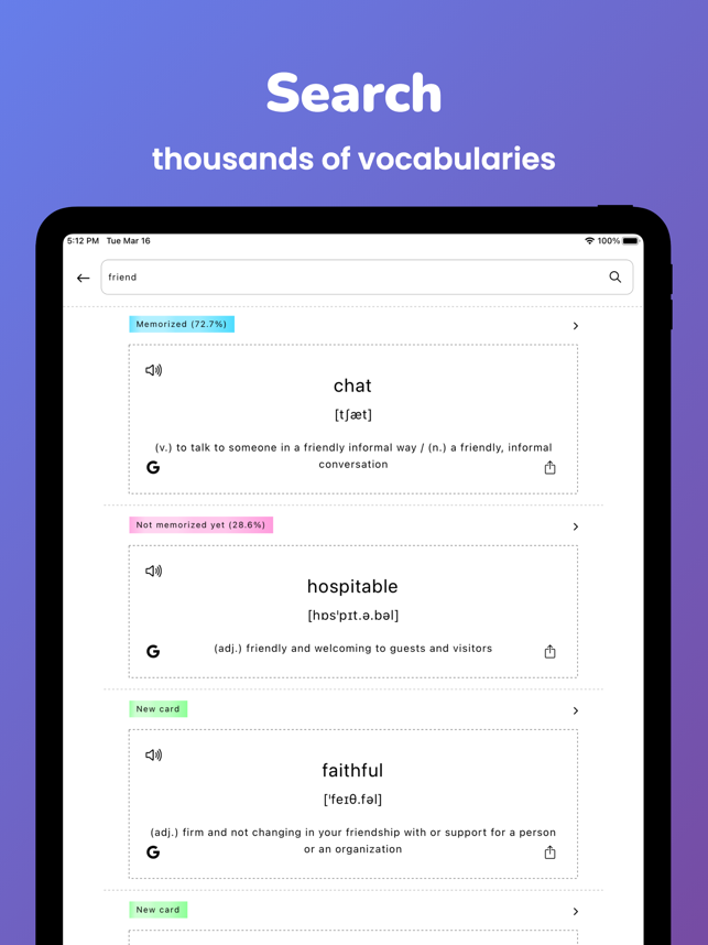 ‎Memorize: IELTS Vocabulary Screenshot