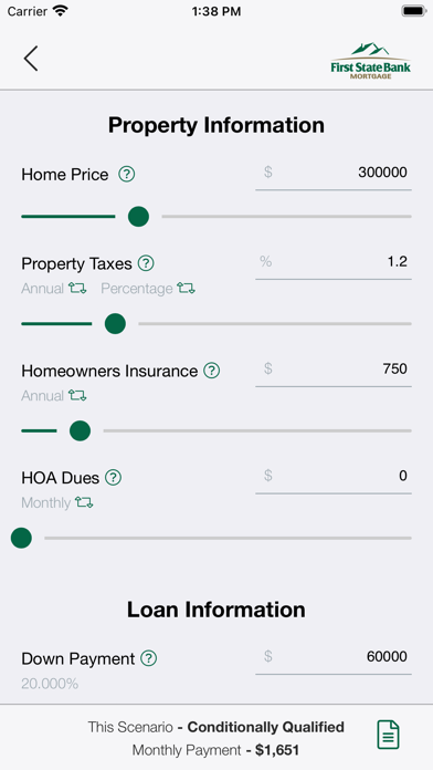 First State Bank Mortgage Screenshot