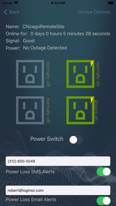 Cellular LTE Smart Plug Screenshot