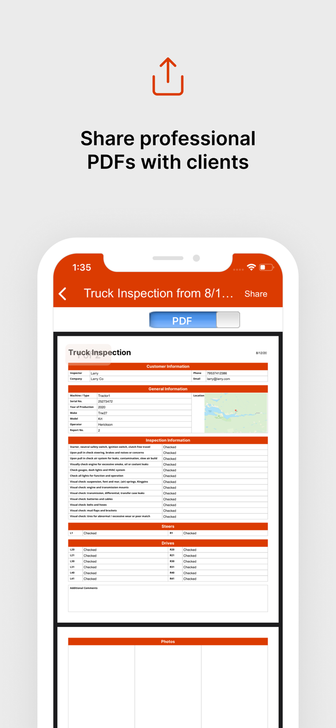 Heavy Equipment Inspection App