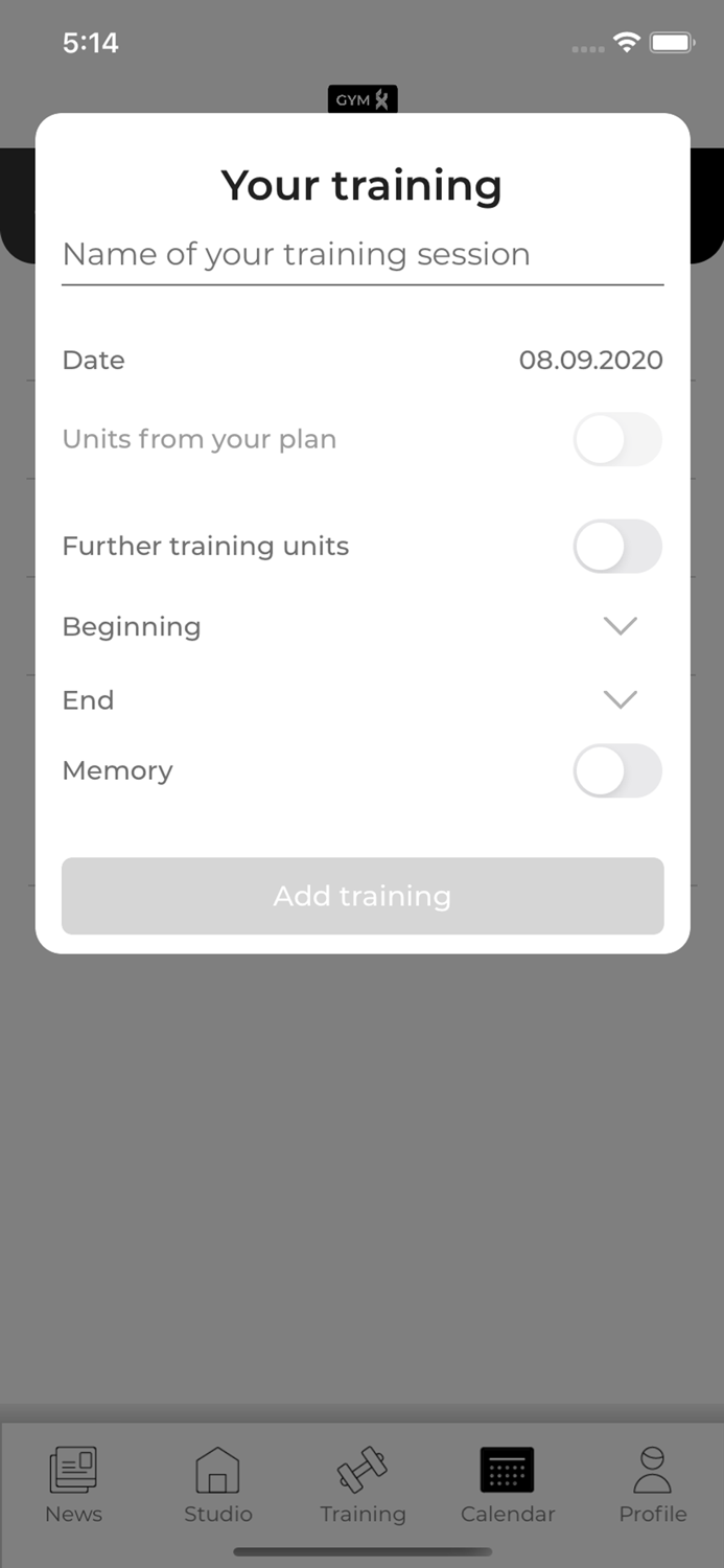 GYM X - Your gym app