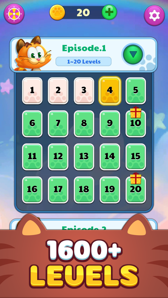 #5. Meow Cat: Match 3 Puzzle (iOS) Podle: NSTAGE Inc.