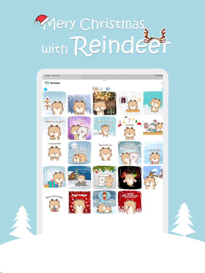 Merry Christmas With Reindeer