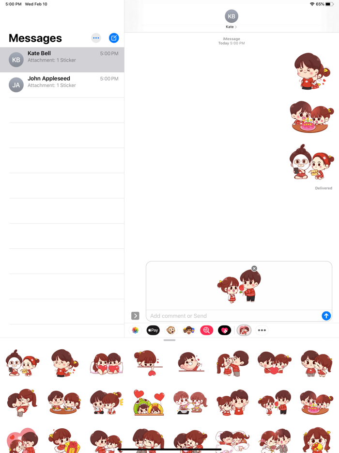 Dear Sweet Couple Stickers