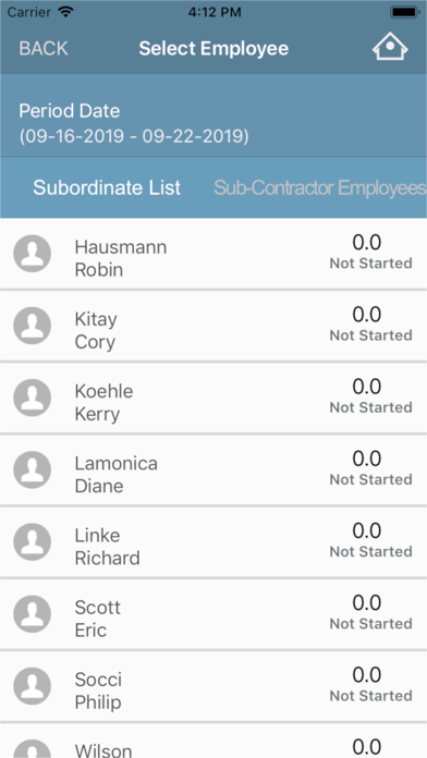 WrkPlan Timesheets Screenshot