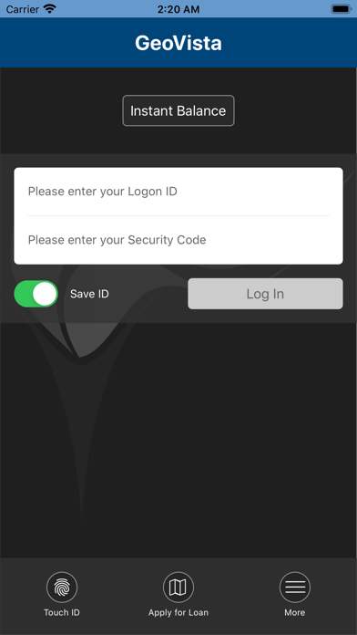 GeoVista CU Mobile Screenshot