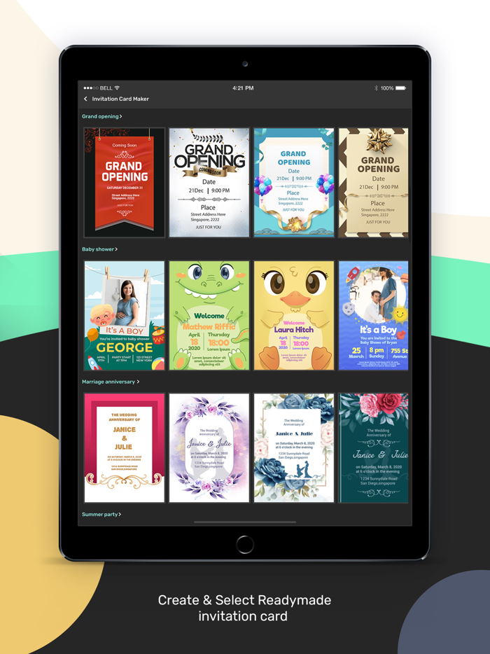 Invitation Maker  Card Maker