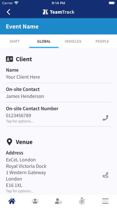 TeamTrack Screenshot