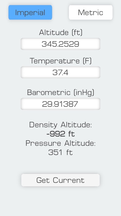 Screenshot #1 pour Density Altitude Meter