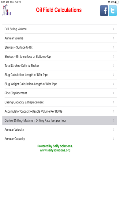 OilField HandyCalc Screenshot