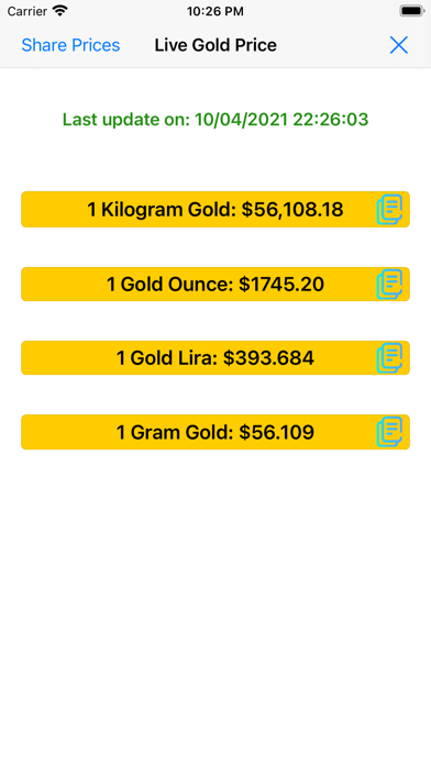 Lira Rate Screenshot