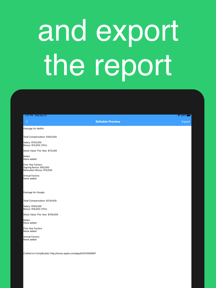CompBuddy Total Compensation