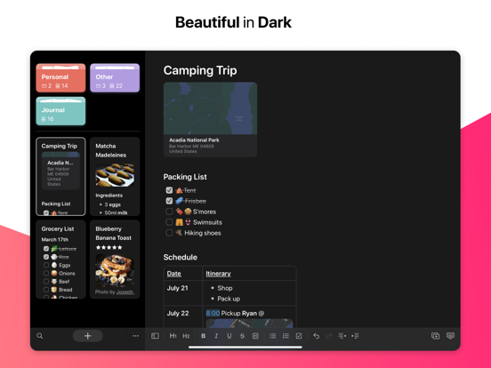 Noto - Elegant Note iPad screenshot 4 - Productivity app