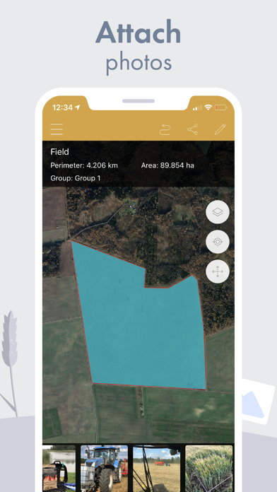 GPS Fields Area Measure Map Screenshot