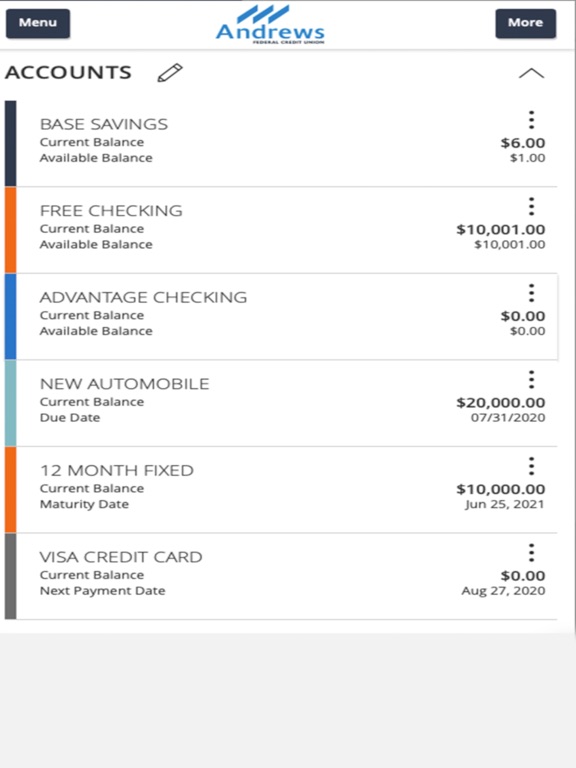Screenshot #5 pour Andrews FCU Mobile