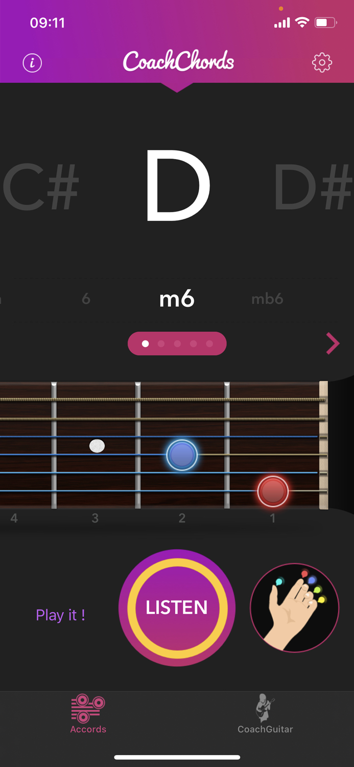 Guitar Chords Chart Notes app