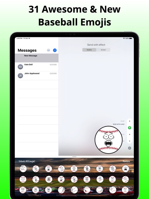 Screenshot #5 pour Home Run Baseball MLB Emojis