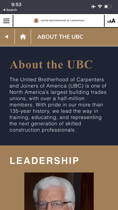 UBC Mobile Screenshot