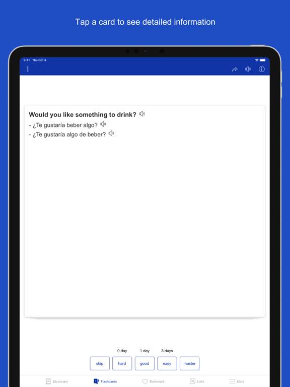 Screenshot #6 pour English Spanish Sentences