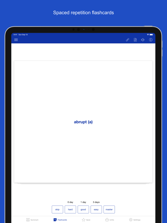 English Synonym Flashcards