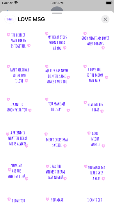 Screenshot #3 pour LOVE MSG Sticker Pack