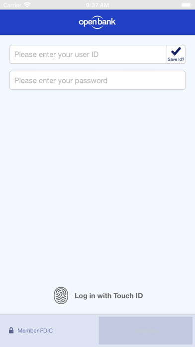 Open Bank Business Screenshot