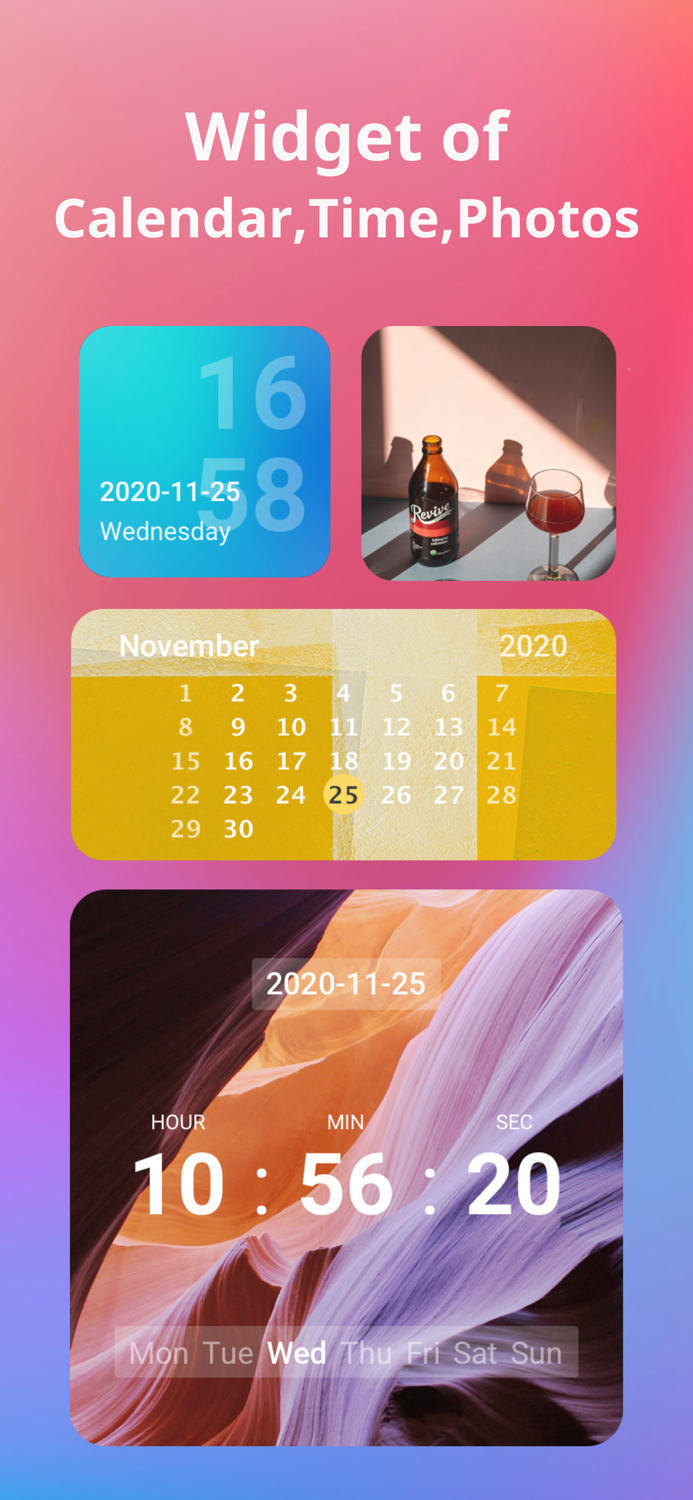 Widgets CalendarandClockandDate