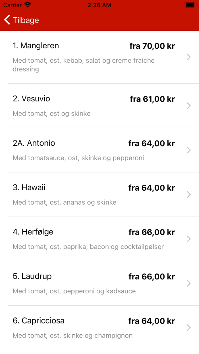 Mangleren Pizzeria App