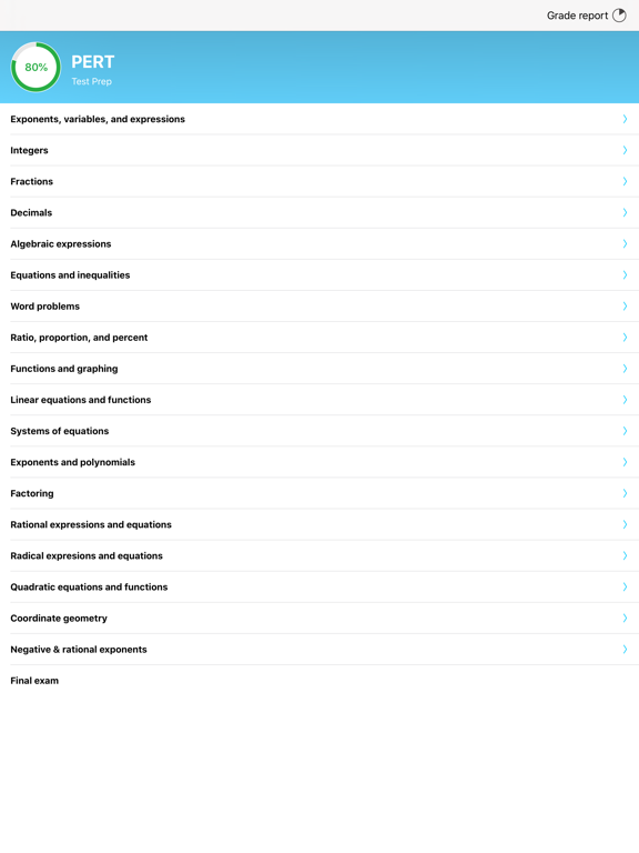 PERT Math Test Prep iPad screenshot 1 - Education app