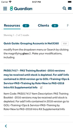 GUARDIAN® Producer Access iPhone Screenshot 3