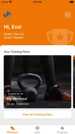 Game screenshot OrangeGym Training apk