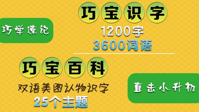 巧宝识字百科-幼升小学前识字宝典