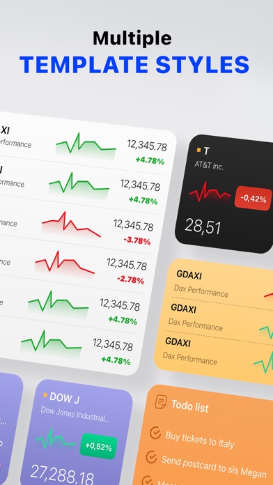 Screenshot #2 pour Widget Plus : Stocks & Notes