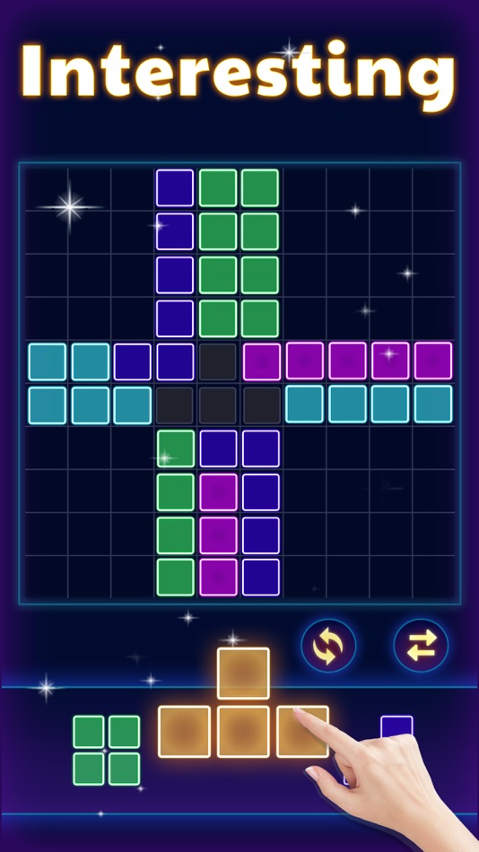 #3. Glow Block Puzzle (iOS) Podle: Mindgo limited