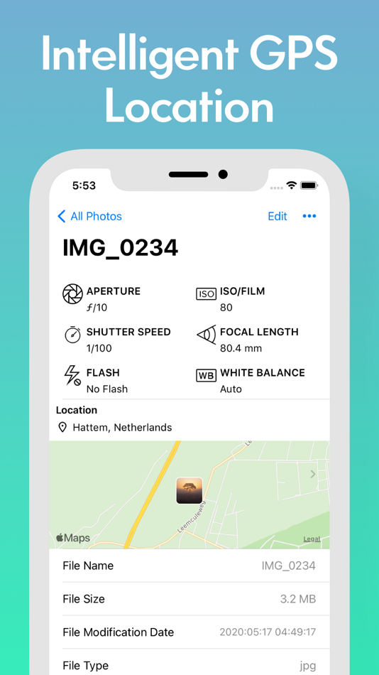 #3. EXIF Metadata App (iOS) 由: Giang Le Ngoc