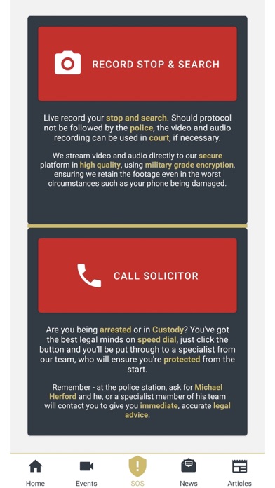 Legal Lifelines Stop & Search Screenshot