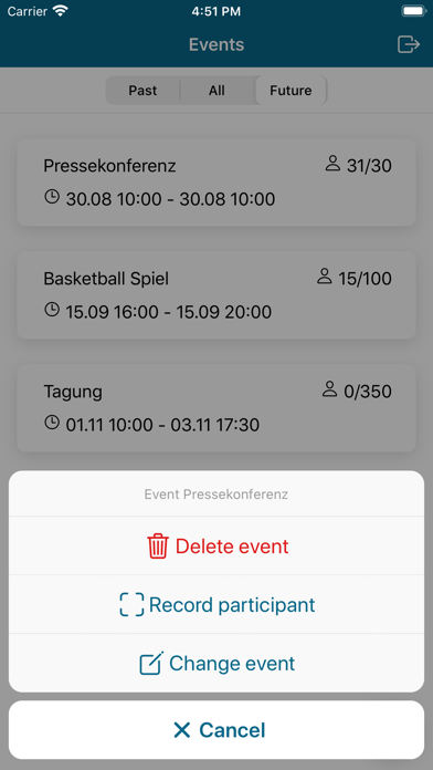 EASSy Events Screenshot