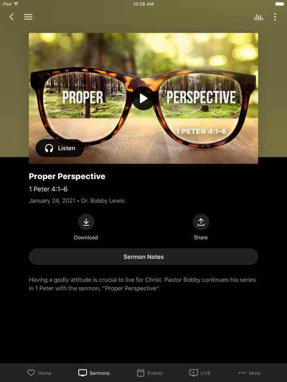 Grace Baptist Church Knoxville iPad screenshot 3 - Education app
