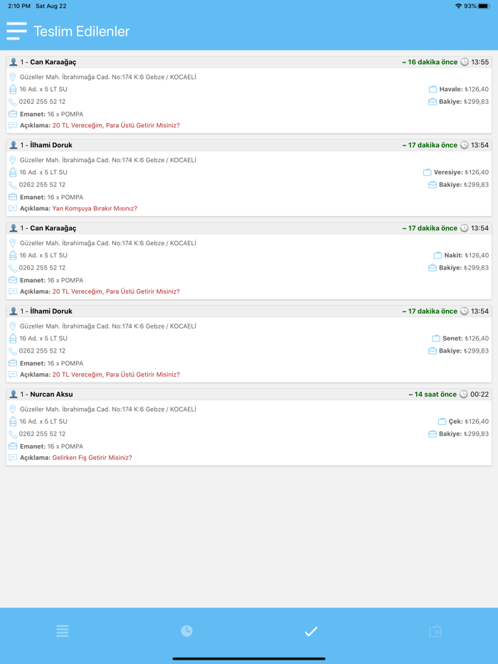 Aybit Tüp Su Araç Uygulaması