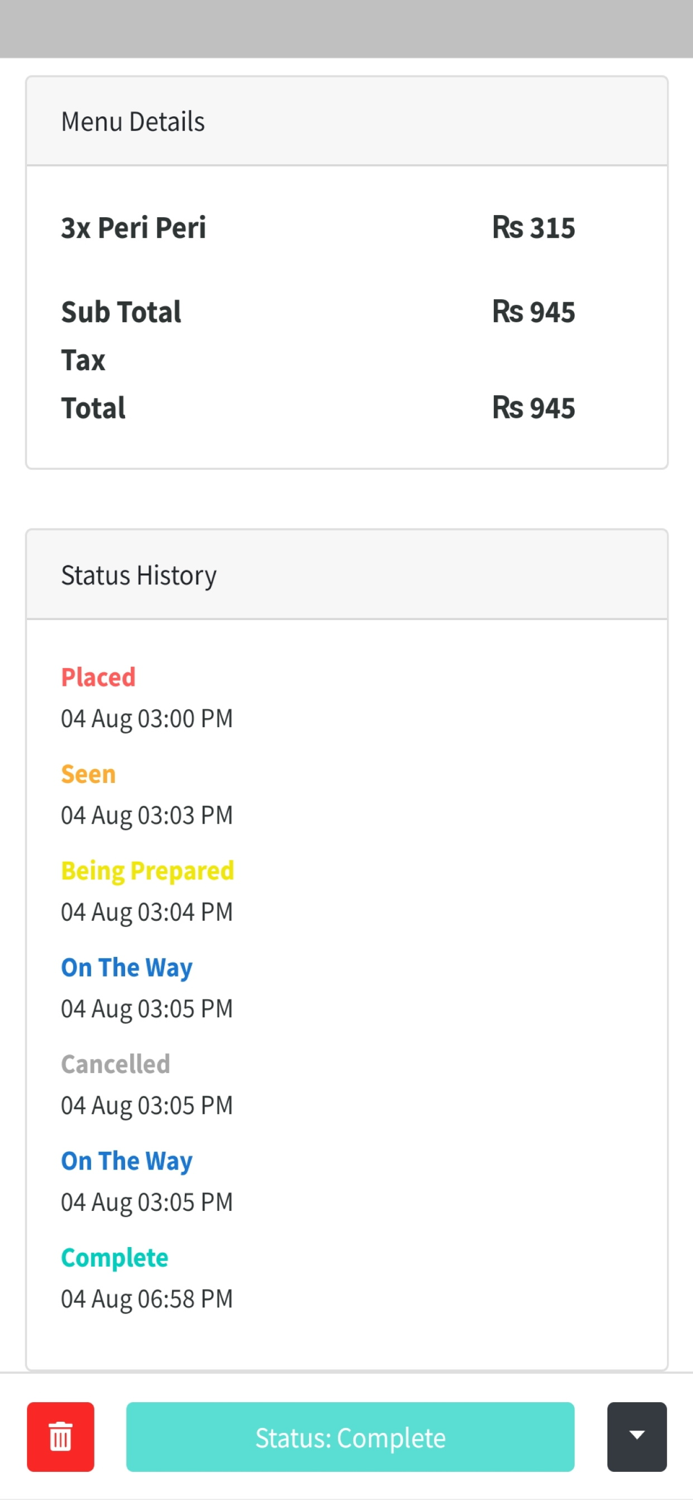 Plugd Restaurant Staff App