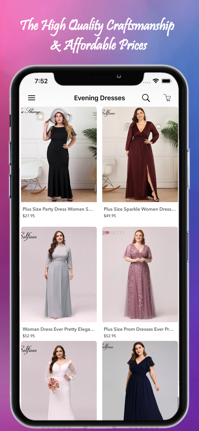 Phụ nữ váy cộng với kích thước