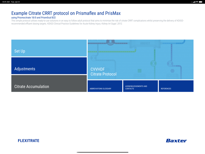 Prismaflex Citrate Protocol