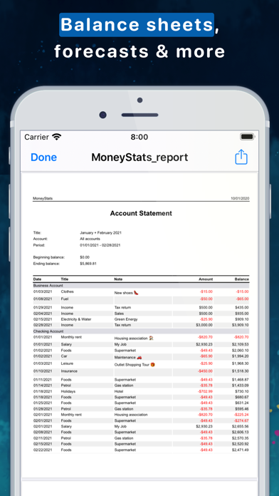 MoneyStats - Expense Tracker Screenshot