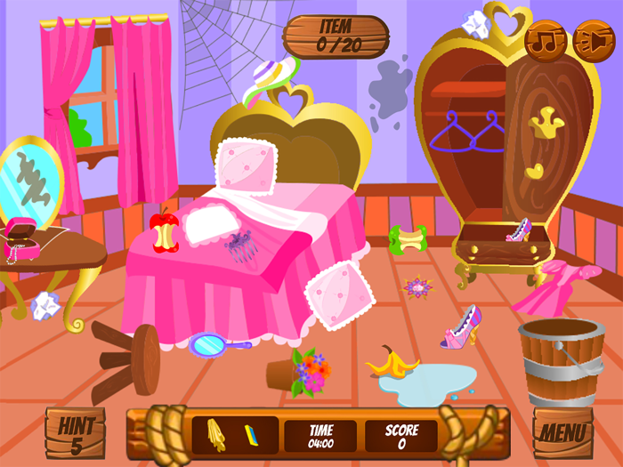 العاب تنظيف قصر الاميرة بنات