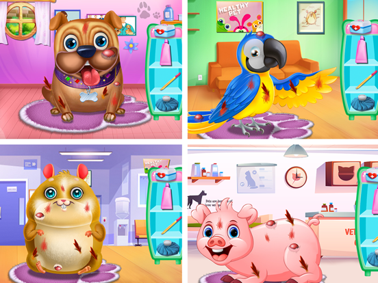 Pet Vet Care Wash Feed Animals iPad screenshot 6 - Games app