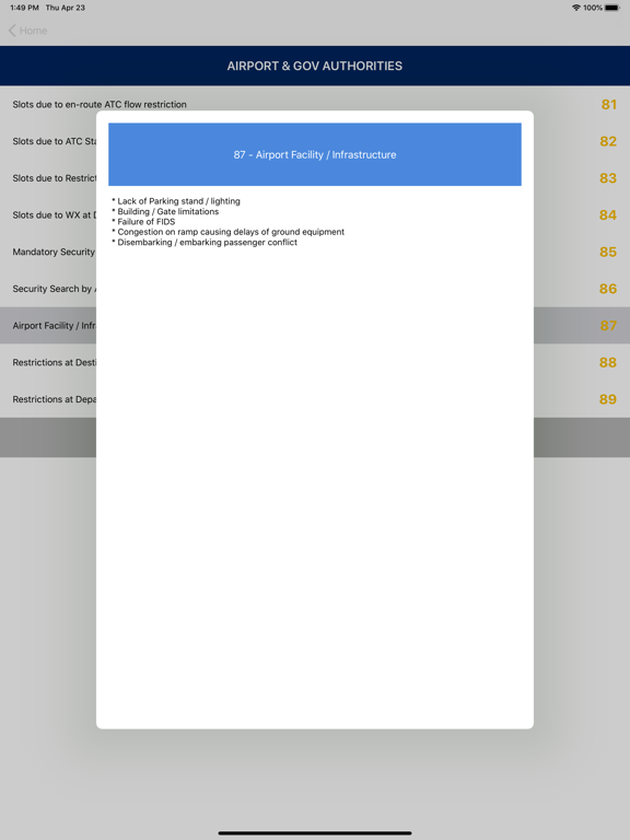 Screenshot #6 pour IATA Delay Codes