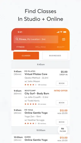 Game screenshot Mindbody: Fitness, Salon & Spa apk