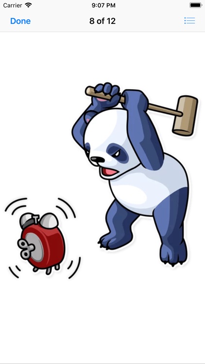 Fluffy Lazy Panda Stickers screenshot-4