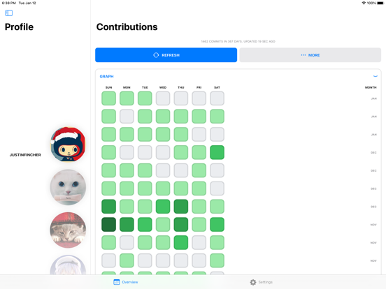 Screenshot #4 pour Contributions for GitHub